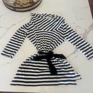 White House Black Market Black and White Striped Top